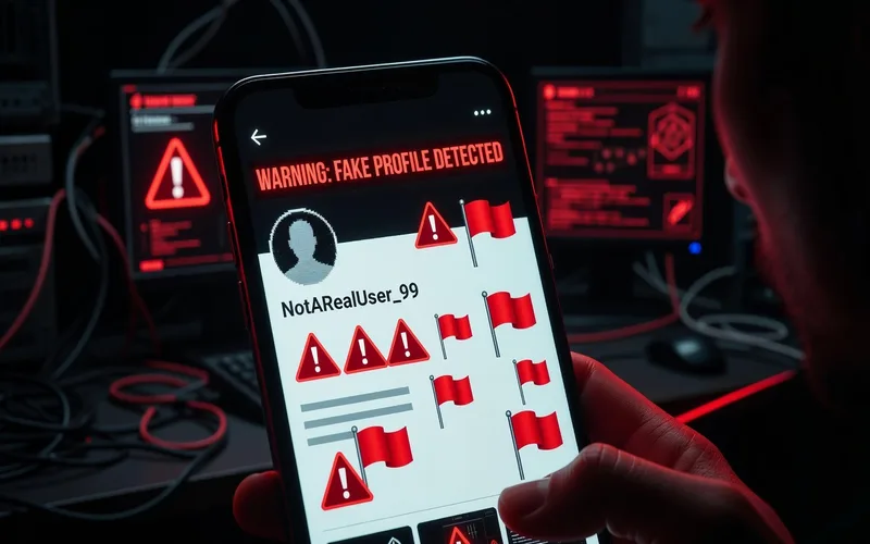 Illustration des signaux d'alerte sur les sites de rencontre pour ado